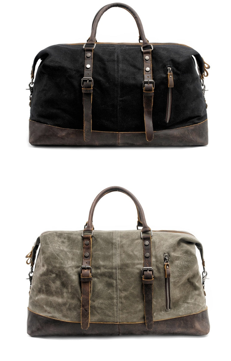 Canvas Leather Travel Duffel Bags