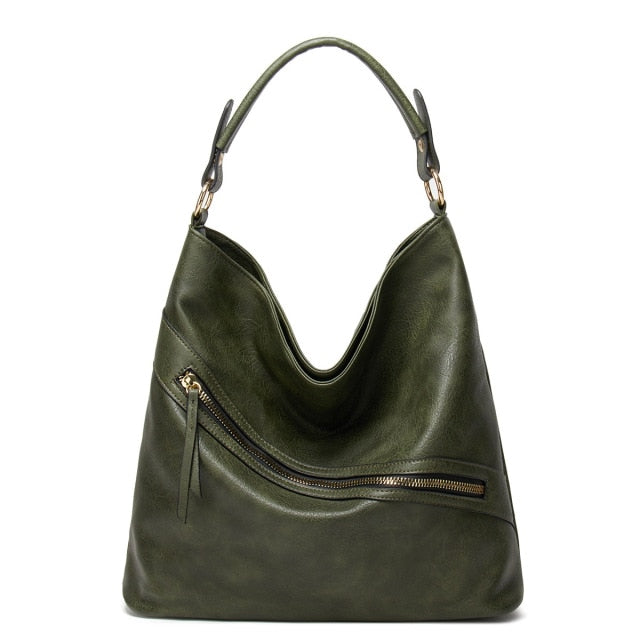 Vintage Women Shoulder Bag Large Capacity PU Luxury