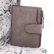 Women Purse Solid Color Mini Grind Magic - Grey - wallet