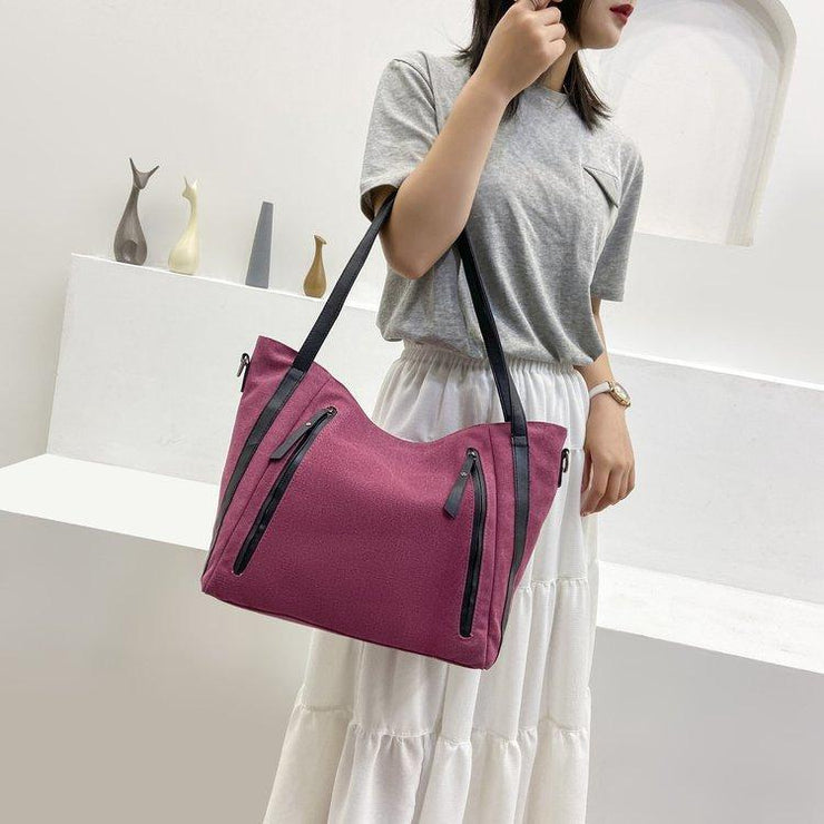 Women crossbody bag Canvas Leather