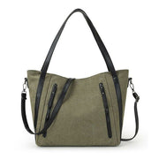 Women crossbody bag Canvas Leather