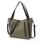 Women crossbody bag Canvas Leather