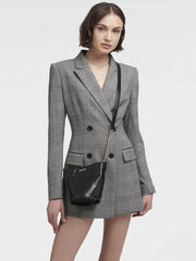 DKNY KIM Textured Leather Bucket Bag