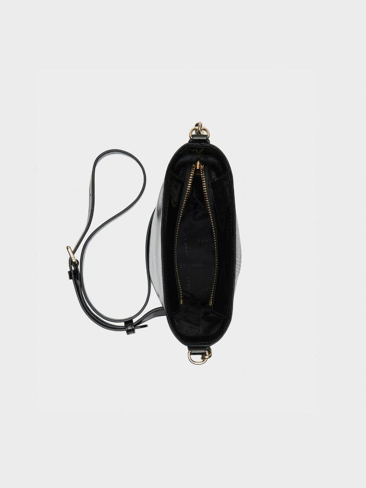 DKNY KIM Textured Leather Bucket Bag