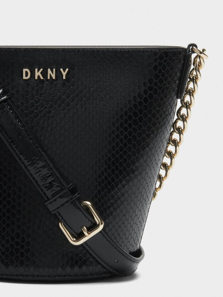 DKNY KIM Textured Leather Bucket Bag