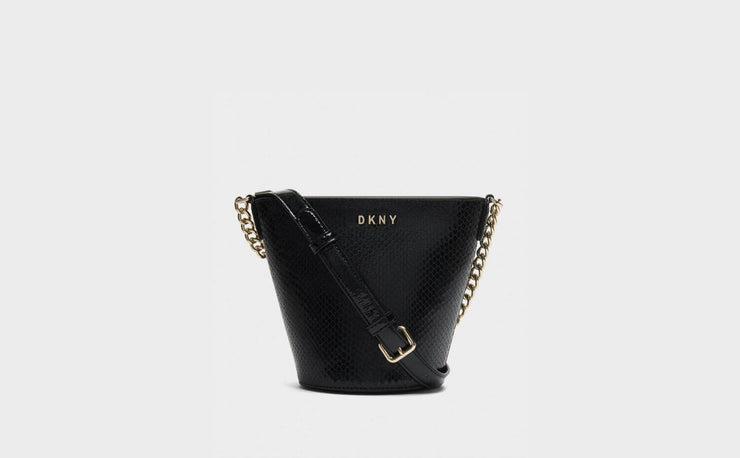 DKNY KIM Textured Leather Bucket Bag