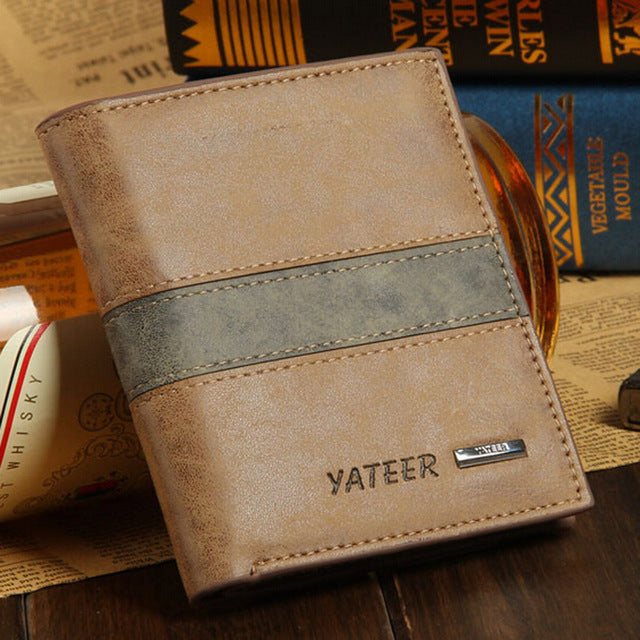 Fashion Men Wallets PU Leather ID Card Holder