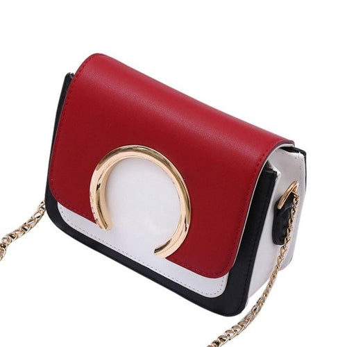 Women's handbag Ring Decoration Patchwork