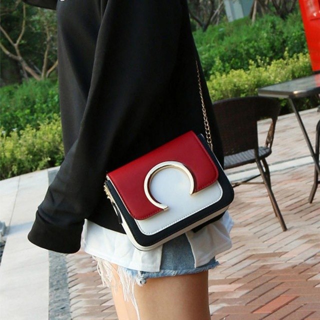 Women's handbag Ring Decoration Patchwork