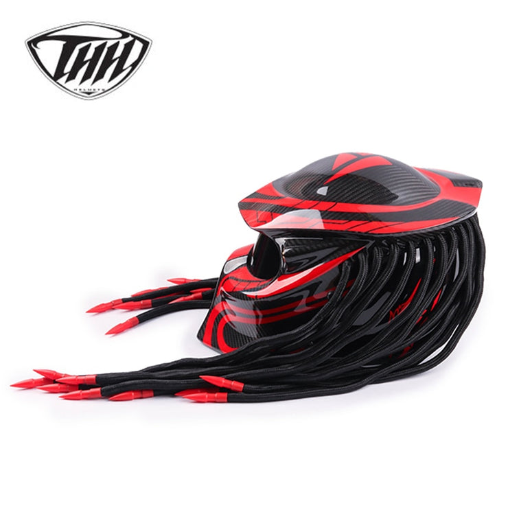 Predator carbon fiber motorcycle helmet