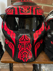 Predator carbon fiber motorcycle helmet
