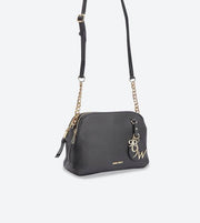 Nine West So Charming Mini Top Zip Closure Crossbody Bag Black