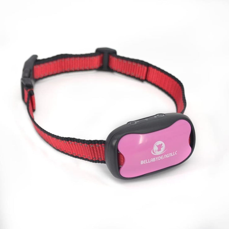 Anti barking collar NO SHOCK collar Pink + EXTRA BATTERY - Dog Training Collar No Shock