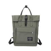 Backpack canvas rucksack women external USB charge - Army Green - backpack