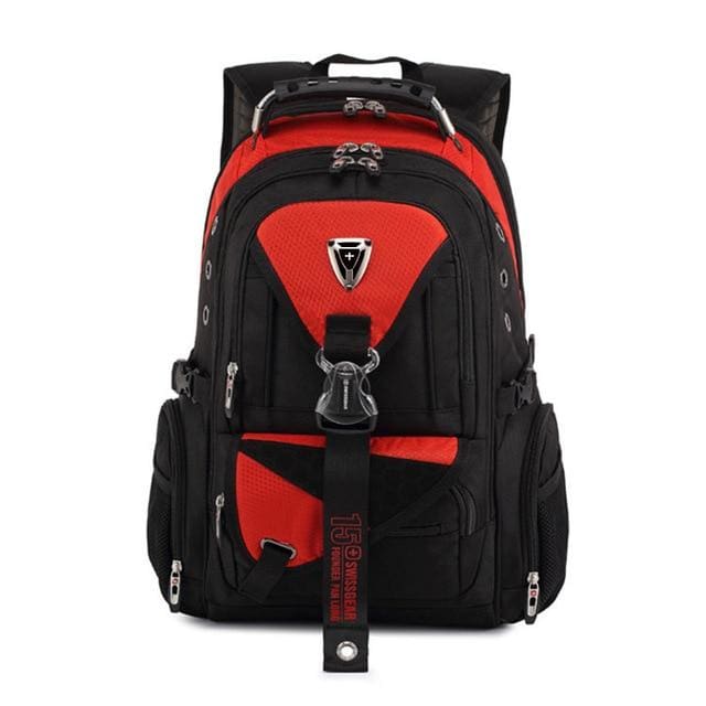 Backpack Swiss multi-functional 17 in waterproof - Red / 17 Inches - Backpacp_Oct