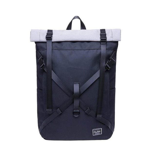 Backpack waterproof roll top - KF07-BLACK-WHITE - backpack