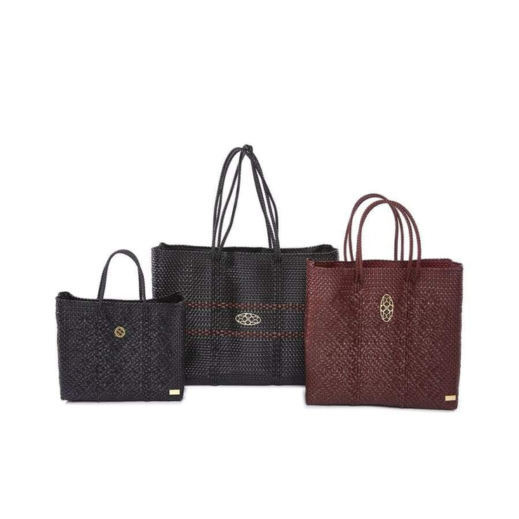 BLACK BURGUNDY TRAVEL TOTE BAG WITH CLUTCH - Canvas_Tote_2020
