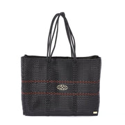 BURGUNDY BLACK TRAVEL TOTE WITH CLUTCH - Canvas_Tote_2020