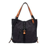 Canvas tote bag large capacity - Black / 30x35x11cm - Canvas_Tote_2020