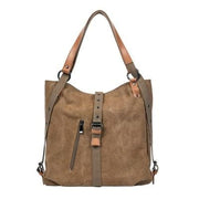 Canvas tote bag large capacity - Brown / 30x35x11cm - Canvas_Tote_2020