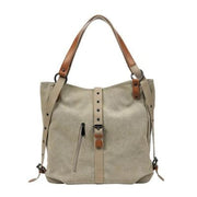 Canvas tote bag large capacity - Khaki / 30x35x11cm - Canvas_Tote_2020