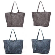 casual Tote Woman Fashion Bags pu Leather Tassel - Canvas_Tote_2020