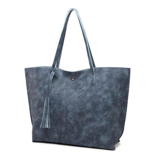 casual Tote Woman Fashion Bags pu Leather Tassel - Canvas_Tote_2020