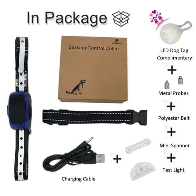 Dog Training Collar Shock or No Shock color BLUE - Dog Training Collar Shock or No Shock