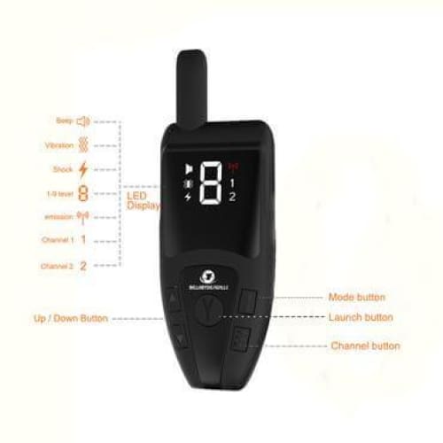 Dog Training Collar with remote Shock or No Shock COLOR Black - Remote Control Dog Training Collar