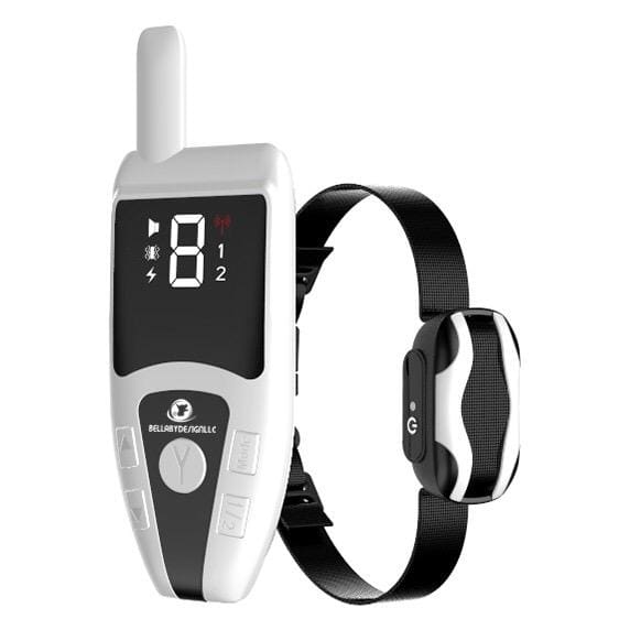 Dog Training Collar with remote Shock or No Shock color WHITE - Remote Control Dog Training Collar