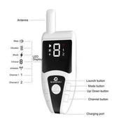 Dog Training Collar with remote Shock or No Shock color WHITE - Remote Control Dog Training Collar