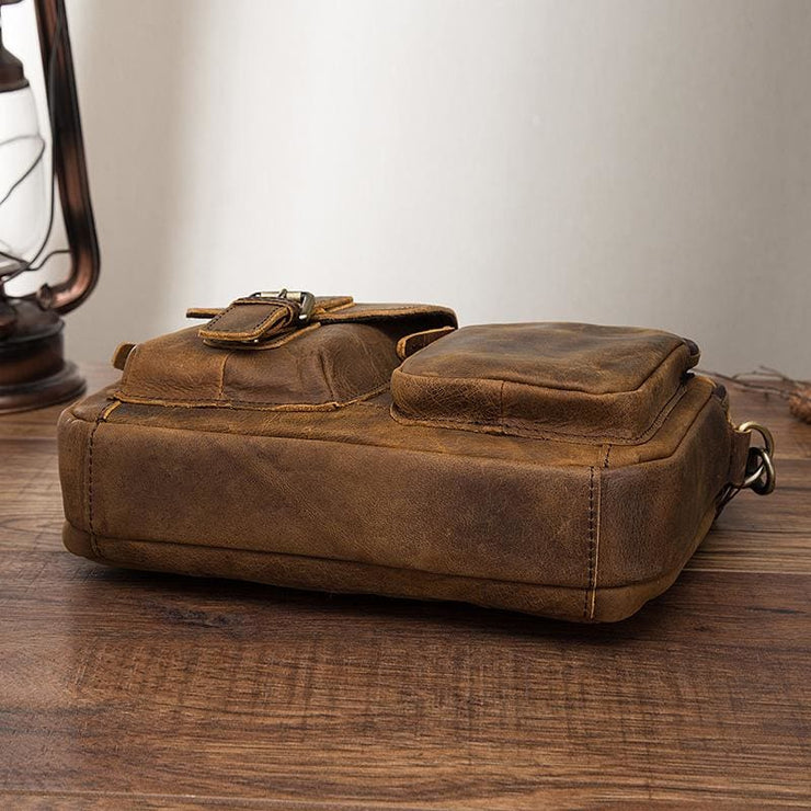 Male shoulder messenger bag cowhide - Men_Briefcase