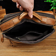 Male shoulder messenger bag cowhide - Men_Briefcase