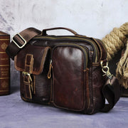 Male shoulder messenger bag cowhide - Men_Briefcase