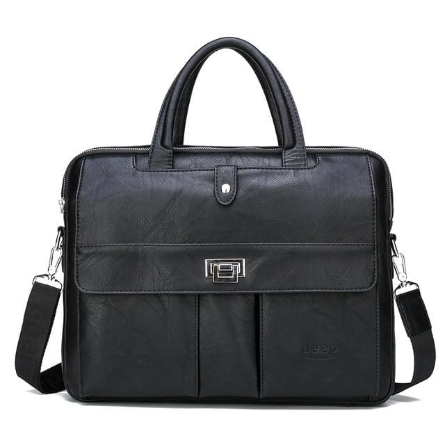 Man briefcase big size 15 inches laptop bags - Only Bag Black - Men_Briefcase