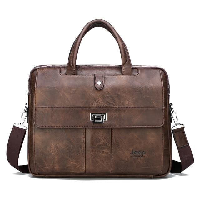 Man briefcase big size 15 inches laptop bags - Only Bag Brown - Men_Briefcase