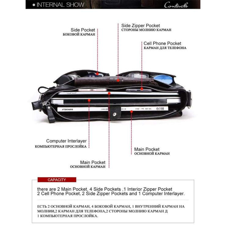 Men briefcase 13inch laptop handbag