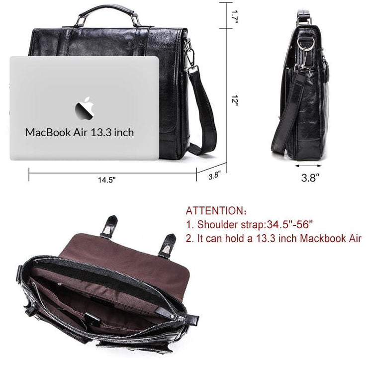 Men briefcase 13inch laptop handbag