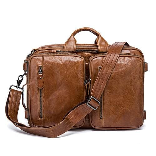 Men briefcase messenger bag laptop bags - 432brown - Men_Briefcase