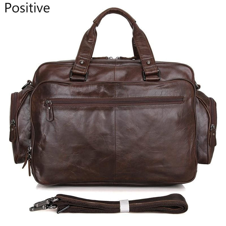 Men genuine leather briefcase 16in big tote bag - Men_Briefcase