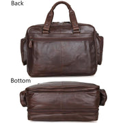 Men genuine leather briefcase 16in big tote bag - Men_Briefcase
