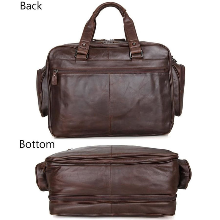 Men genuine leather briefcase 16in big tote bag - Men_Briefcase