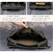 Men real leather antique style coffee briefcase