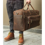 Mens Crazy Horse Leather Travel Bag Cow Leather - Men_Briefcase