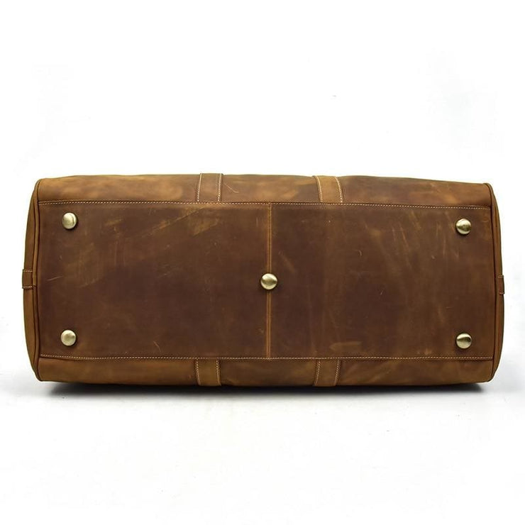 Mens Crazy Horse Leather Travel Bag Cow Leather - Men_Briefcase