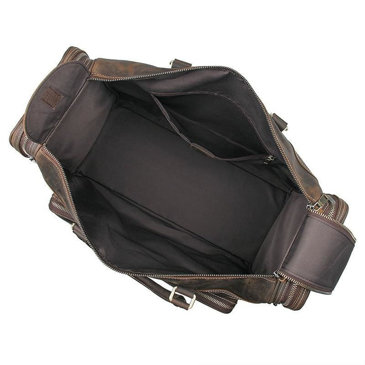 Mens Crazy Horse Leather Travel Bag Cow Leather - Men_Briefcase