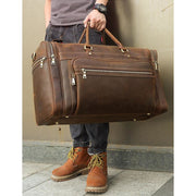 Mens Crazy Horse Leather Travel Bag Cow Leather - Men_Briefcase
