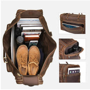 Mens Crazy Horse Leather Travel Bag Cow Leather - Men_Briefcase