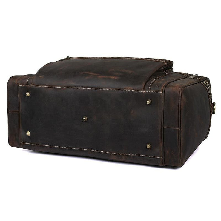 Mens Crazy Horse Leather Travel Bag Cow Leather - Men_Briefcase