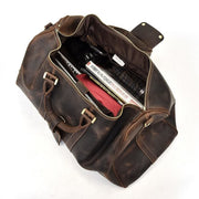 Mens Crazy Horse Leather Travel Bag Cow Leather - Men_Briefcase